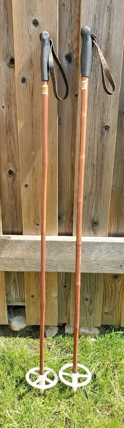 Vintage Bamboo Cross Country Ski Poles, View more