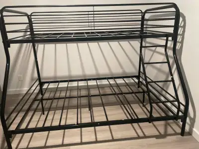 Twin-Over-Full Bunk Bed with Metal Ladder,with Free Delivery, Voir plus