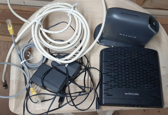 Modem and Wireless N Router plus cables in Networking in Stratford