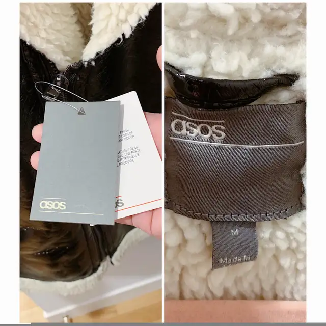 ASOS OVERSIZED FAUX SHEARLING IN VINYL JACKET SIZE M - BNWT in Men's in City of Toronto - Image 6