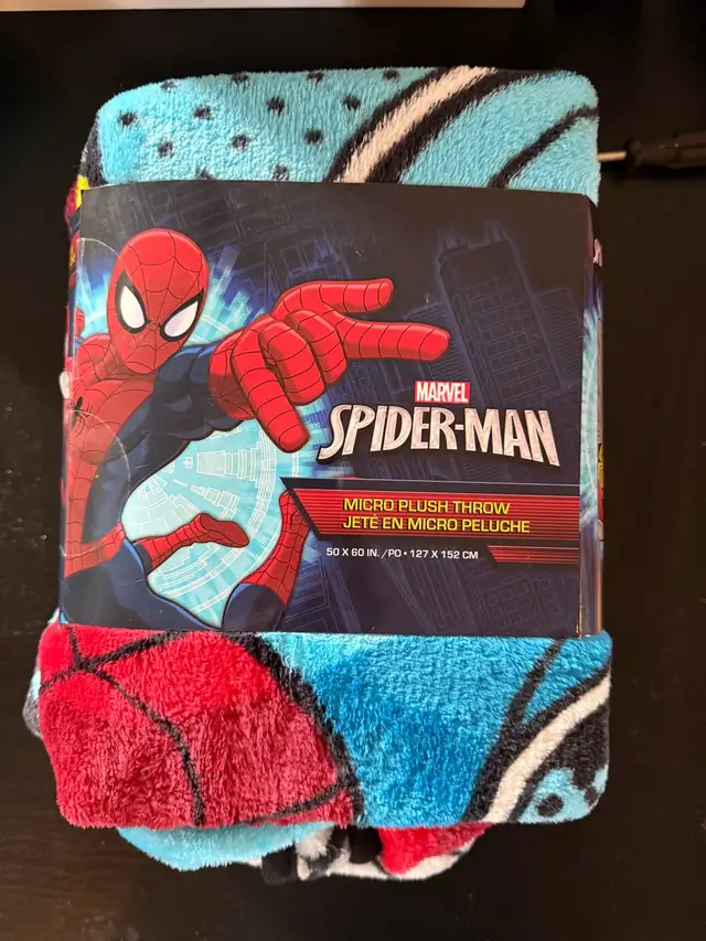 Spider-Man Micro Plush Throw Blanket New