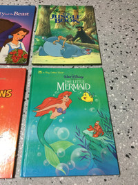 4 Disney Golden Books 101 Dalmations Little Mermaid Beauty & Bea