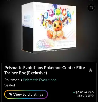 Pokemon Center Prismatic Evolutions ETB, View more
