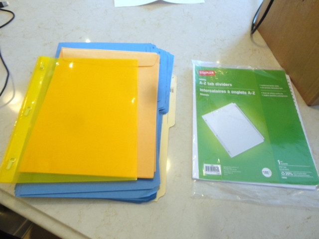New Staples Office Business A to Z tab File Dividers and files in Other Business & Industrial in Kitchener / Waterloo
