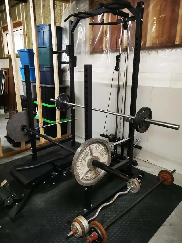 weight rack with bench, bars and waights in Exercise Equipment in Cranbrook - Image 2