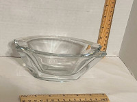 Thick Heavy Clear Glass Oval Cigar Ashtray 6.5 X 3.5  X 2.5 High