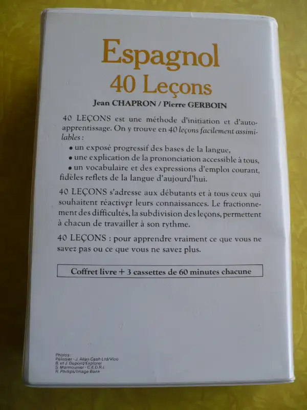 FRENCH 40 LESSONS --BOOK + 3 CASSETTES 4 TRACKS62863259471361122