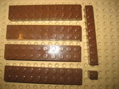 Lego Vintage 2x10 Brown Brick Lot, View more