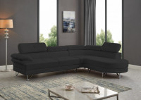 Brand New Comfort Sectional Sofa Sooth Black in Color Huge Sale