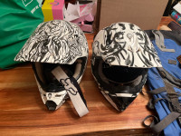 2 dirt bike helmets 