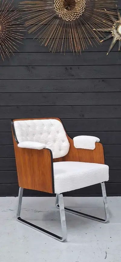 Mid-century modern walnut armchair (chair), View more
