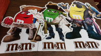 M & M's  Pirate Cardboard Cutouts (2) Red  & Yellow M & Ms