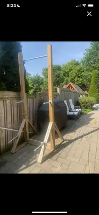 Custom made outdoor push up / pull up station . 