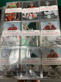 NHL GOALIES Hockey Cards Binder Antique Mall Booth 263