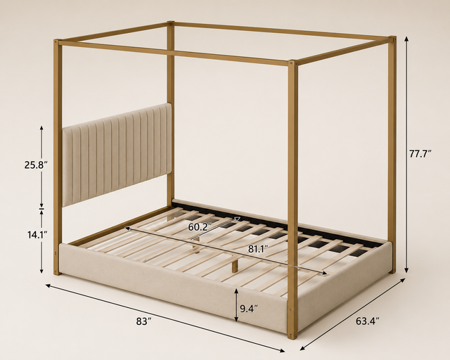 Luxury Queen Velvet Bed Frame – Upholstered Platform Bed – Brand in Beds & Mattresses in Oakville / Halton Region - Image 8
