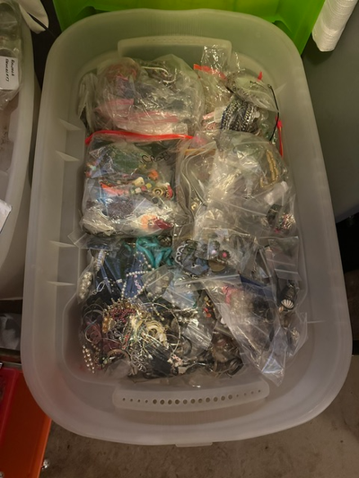 I have many separate bags containing just beads or jewelry for craft making. Each bag is priced diff...