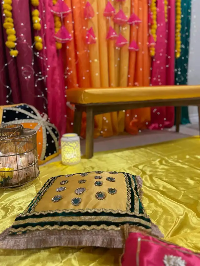 Mehndi /Mayoon/ Haldi Wedding Decor Setup and Teardown included