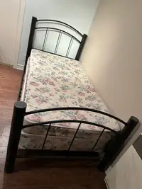 Two solid beds with double mattresses 