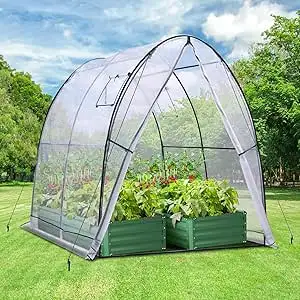 Portable Tunnel Greenhouses with Mesh Windows, View more