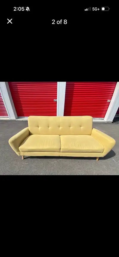 ~ Fun & Cozy 3 seater couch ~ Great condition ~ Smoke & Pet free ~ No rips or tears ~ Very minimal n...