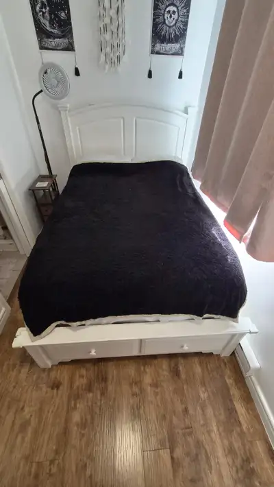 Double bed frame with drawers, View more