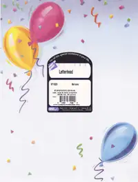 Celebration Themed Balloon Letterhead Paper New PK