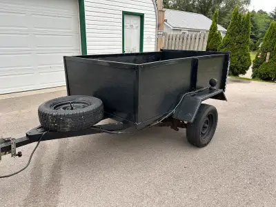 Utility Trailer About 52” wide 7ft long Tires are still good on it needs a new spare tire though Whe...