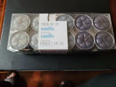 Vanilla Scented Tealight Candles (Grey), View more