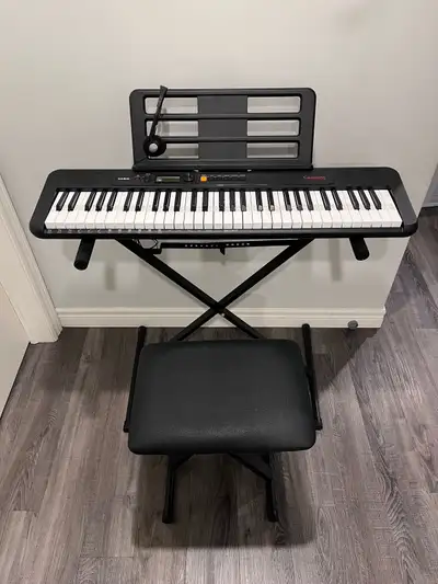 Casio CT-S195 Digital Keyboard with Stand and Bench, View more