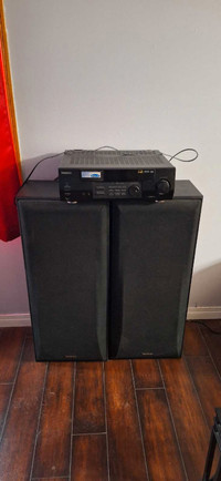 500W Kenwood Amp, 2 tower speakers 