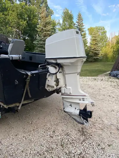 Selling my Johnson 70 boat motor with the controls. This motor is a 1992 and runs strong and starts...