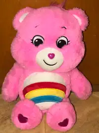 Care Bear Rainbow Cheer Bear 13" Plush Stuffed Animal Sewn Eyes