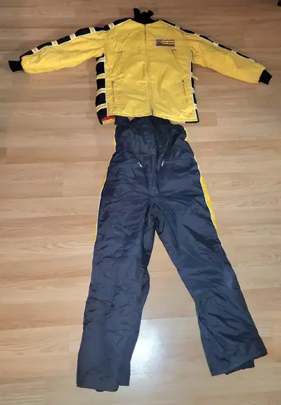 Vintage 70s Bombardier Skidoo 2 pcs suit. Size 38 Jacket in near perfect condition. Front skidoo pat...