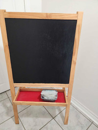 Foldable wooden double sided whiteboard/chalkboard