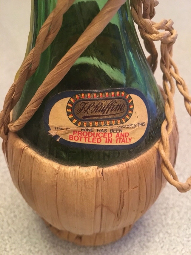 1971 Chianti Ruffino vintage wine bottle Italy Arts & Collectibles