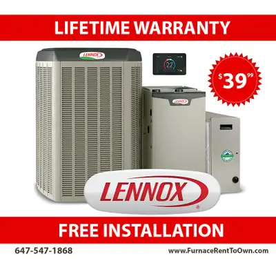 Lennox High Efficiency Furnace -12 Months No Payment Rent-to-Own, View more