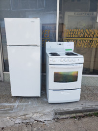 White 24 in stove and fridge sets $650