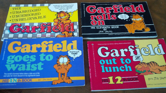 4 Garfield Books, by Jim Davis, 11th, 12th, 18th + One More in Arts & Collectibles in Stratford