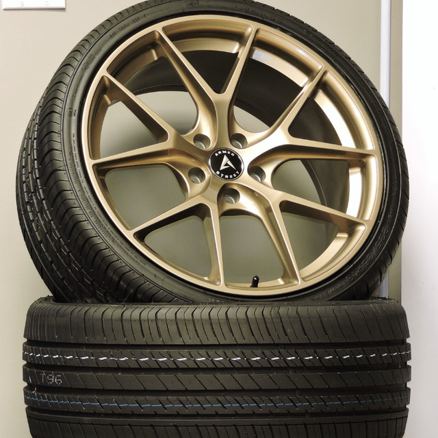 BRAND NEW! GLOSS BRONZE 19 INCH CONCAVE rims W/NEW TIRES! sniper in Tires & Rims in Edmonton