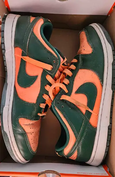 Men US 13, Nike Miami Hurricanes Dunk Low, View more