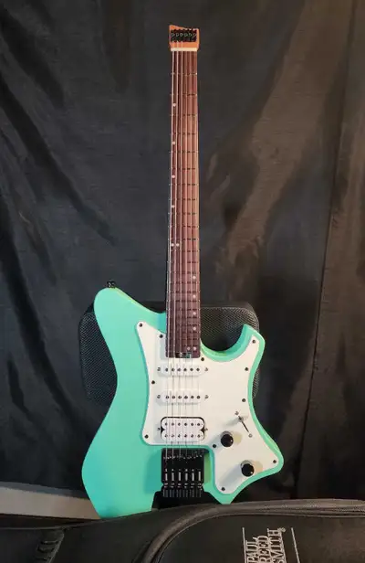 EART GW2P-SE Surf Green - Headless Guitar with Premium PRS Case, View more