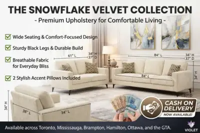 Hot Deal Elegant Snowflake Velvet Sofa Set, View more