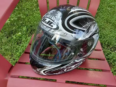 HJC size M full coverage helmet with unused visor and anti-fog shield. Snell M2010. Only used inside...