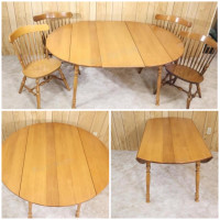 Maple Farmhouse Dining Room/Kitchen Table with extendable leaf a
