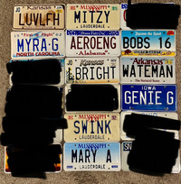 Used license plates