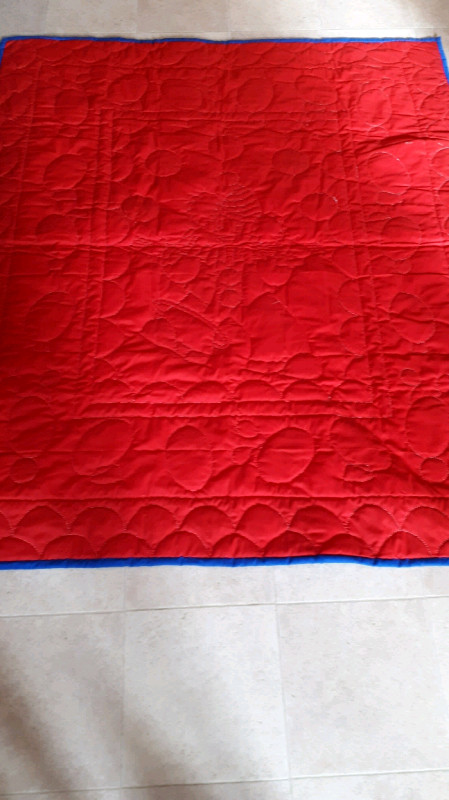 New crib quilt for baby: hand quilted, circus theme in Cribs in London - Image 3