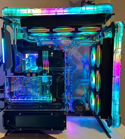 High end liquid cooled gaming computer, View more