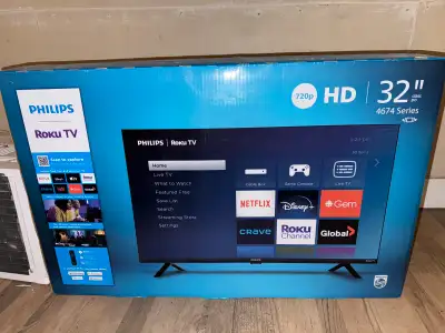 I'm selling a new Philips 32” Roku Smart TV that offers a seamless streaming experience with its bui...