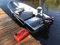 14’Lund utility boat with 15 hp mercury