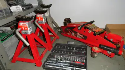Car jack with candles, View more